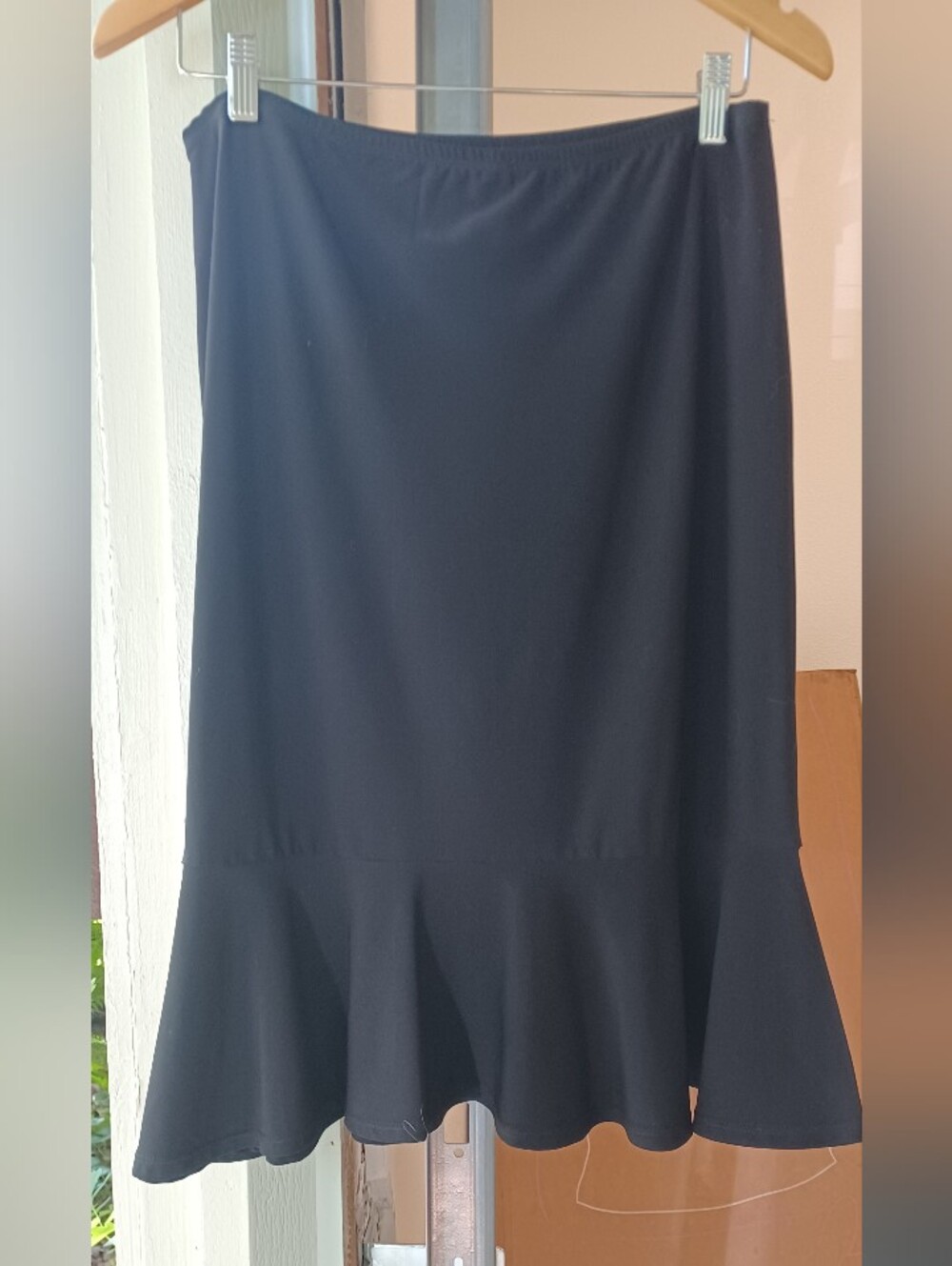 Elementz Black 90s Skirt with Ruffle Hem